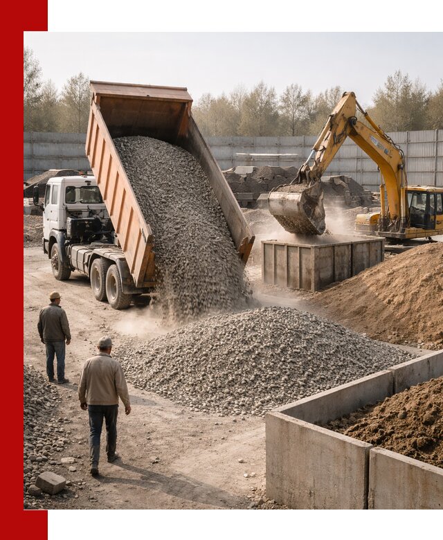 Доставка нерудных материалов с погрузкой и разгрузкой в Протвине