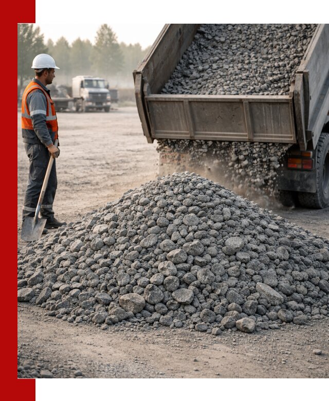 Гранитный щебень фракции 100–201 для строительства в Протвине