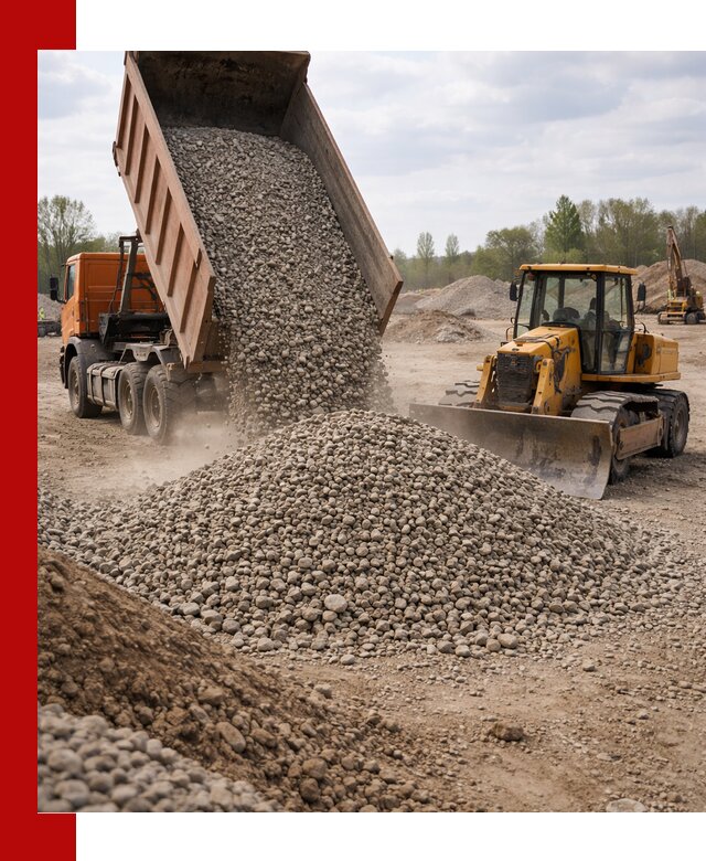 Доставка гравийного щебня фракции 40-70 в Протвине