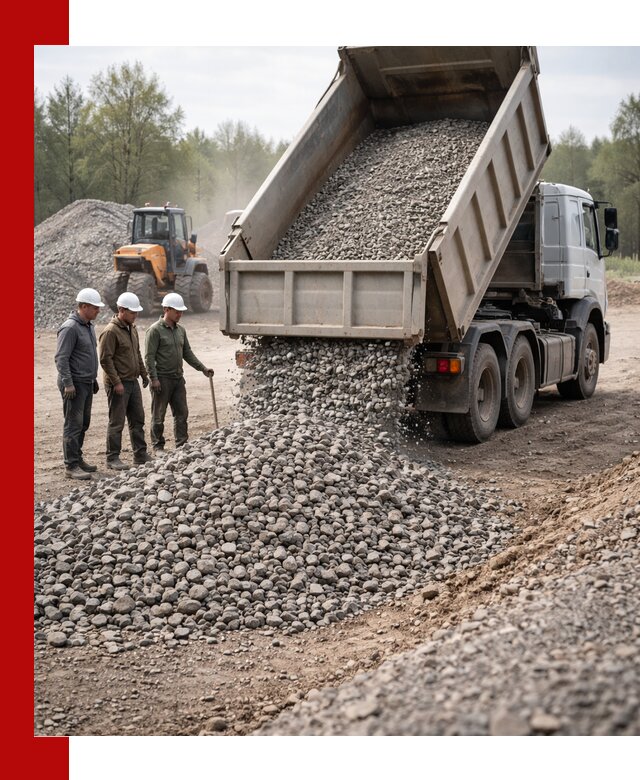 Доставка гравийного щебня фракции 70-120 в Протвине