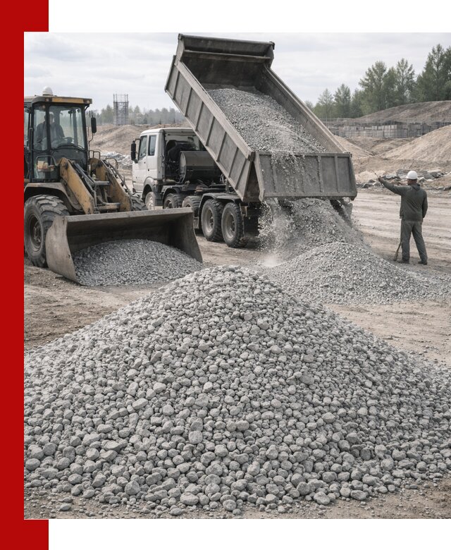 Доставка известнякового щебня фр. 5–20 в Протвине