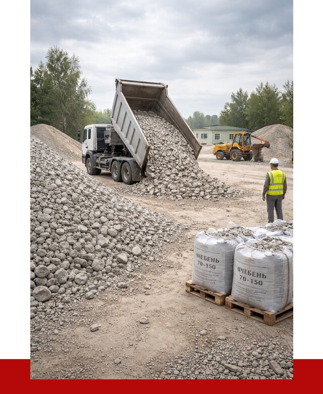 Известняковый щебень фракция 70-150 в Протвине от 1272 р. | ПРОНЕРУДПрн