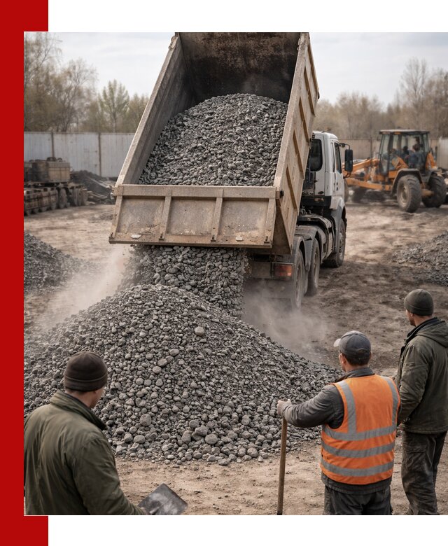 Доставка шлакового щебня в удобные сроки по выгодной цене в Протвине
