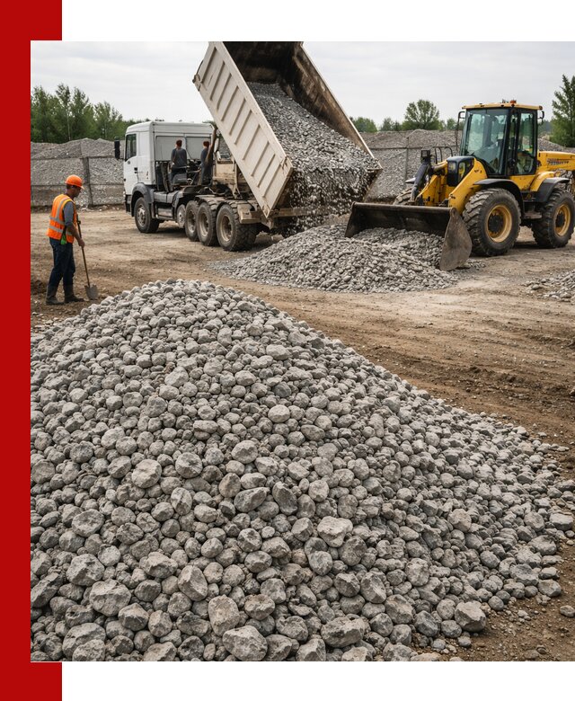 Доставка бетонного щебня фракции 40-70 в Протвине