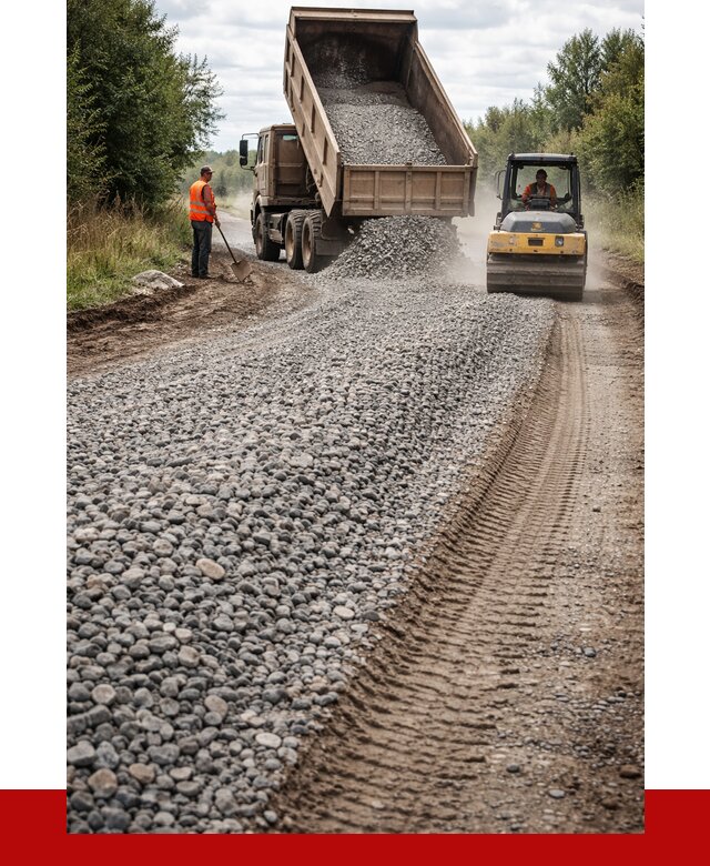 Щебень для отсыпки дороги в Протвине от 2747 р. ПРОНЕРУДПрн