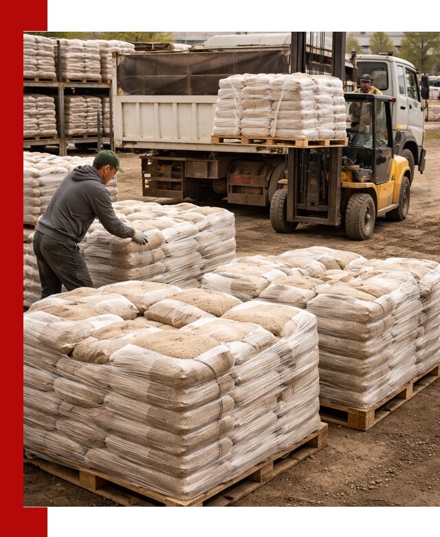 Карьерный песок в мешках с доставкой в Протвине
