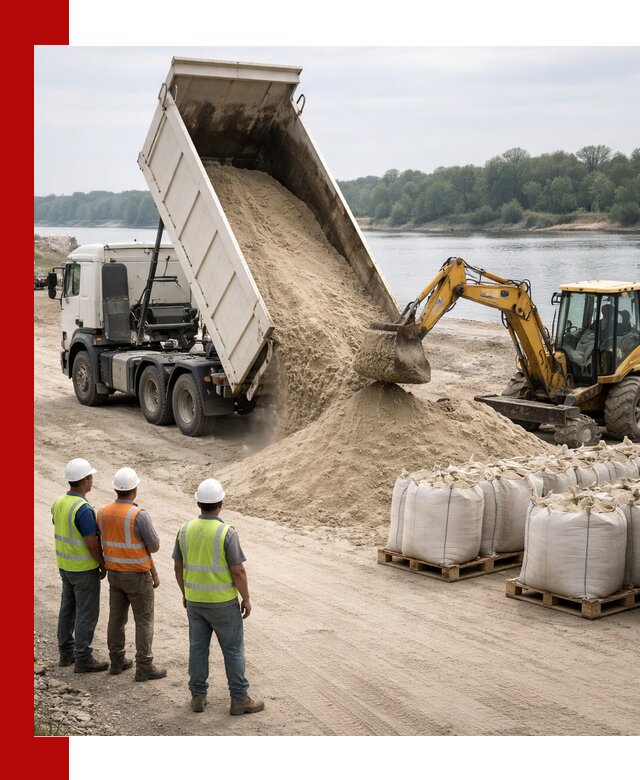 Доставка речного песка в Протвине самосвалами и погрузкой