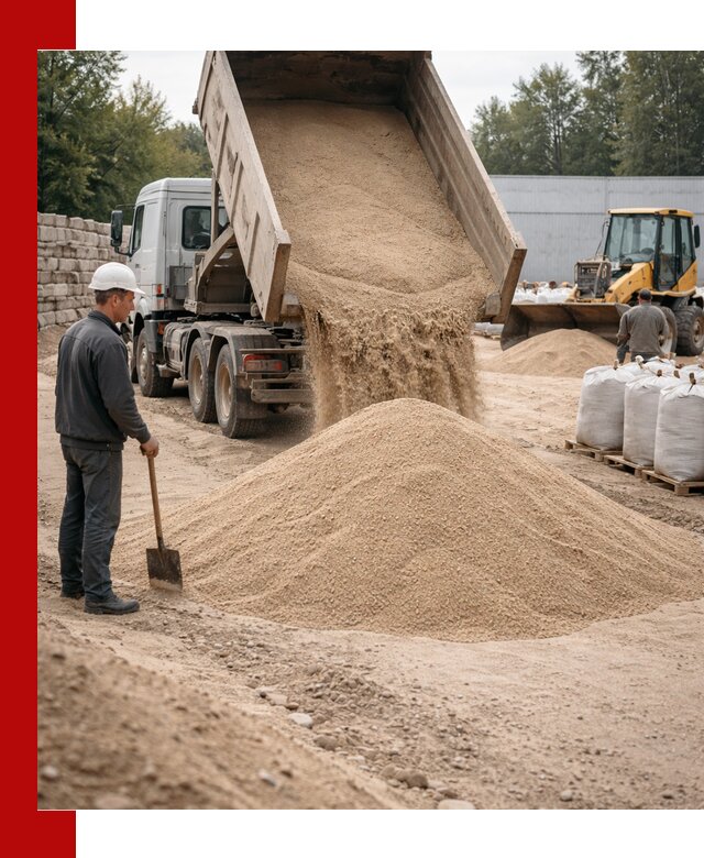 Кварцевый песок фракция 0–3 мм с доставкой в Протвине