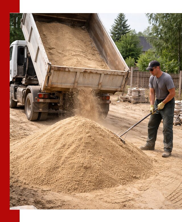 Доставка сухого песка самосвалами в Протвине