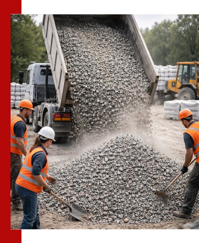Доставка гравия и камня в Протвине оптом и в розницу