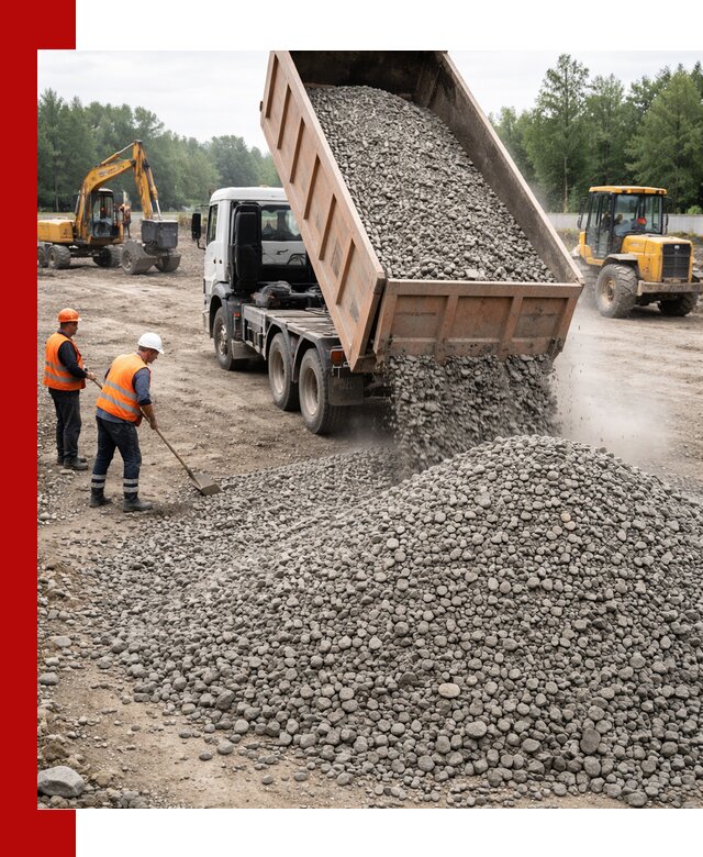 Доставка гравия фракции 40-70 в Протвине оптом и в розницу