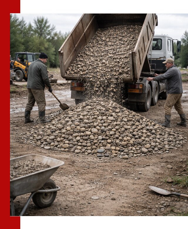Доставка гальки речной оптом и в розницу в Протвине