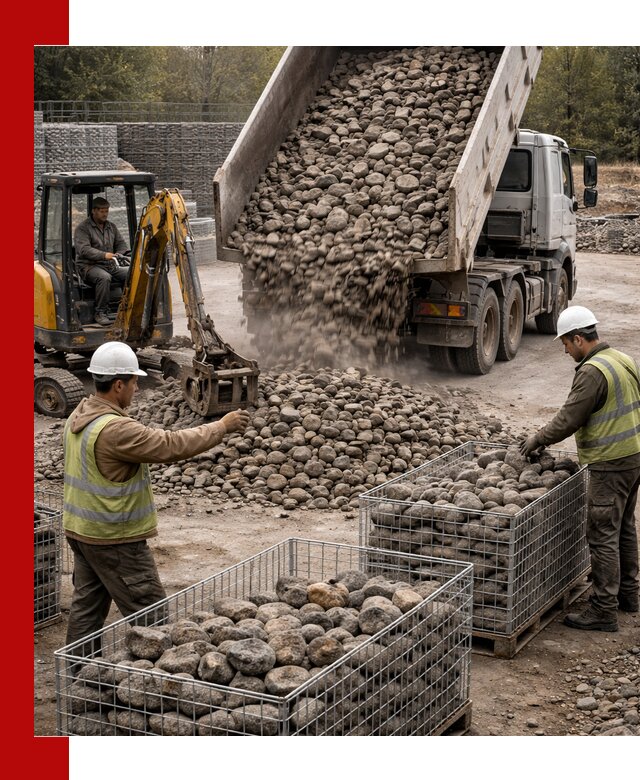 Камень для габионов фракция 100–201 в Протвине