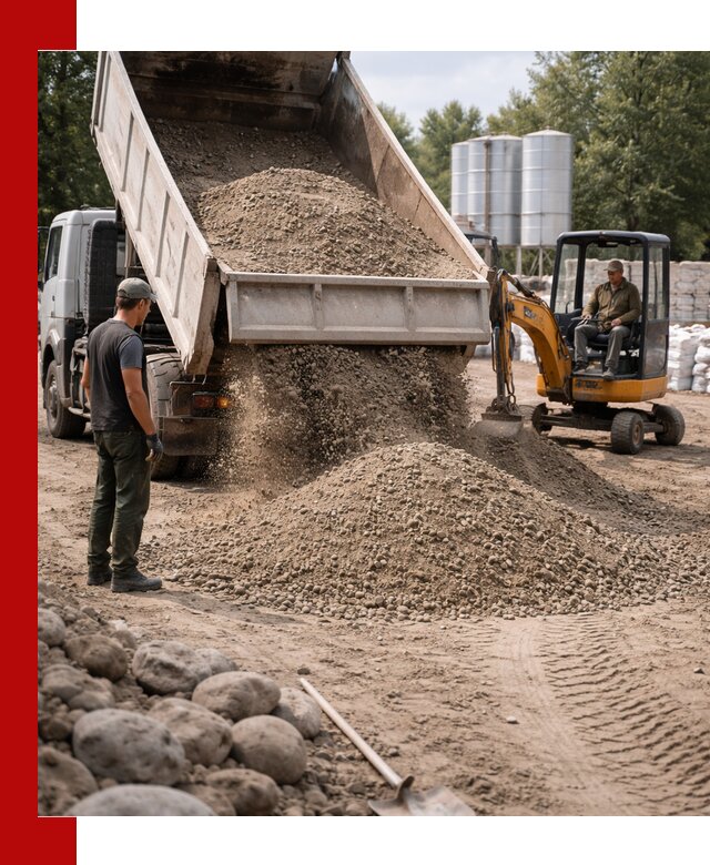Доставка ПГС С3 в Протвине самосвалами и миксерами
