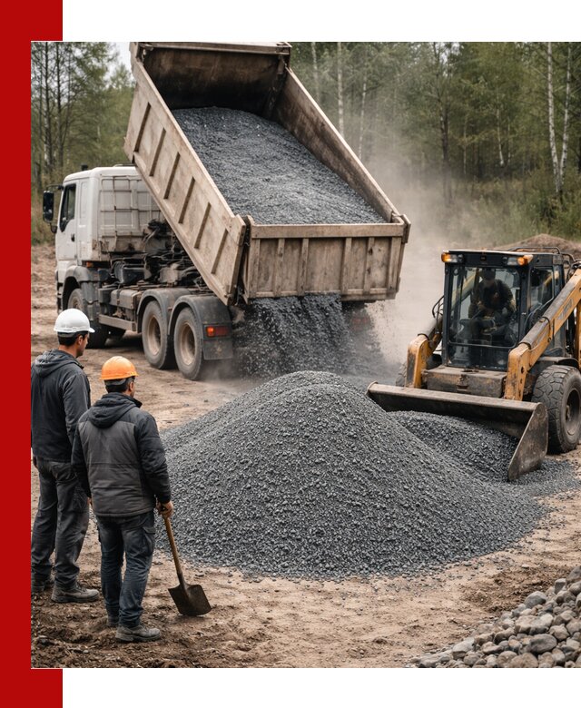 Гранитный отсев 0-5 с доставкой и разгрузкой в Протвине