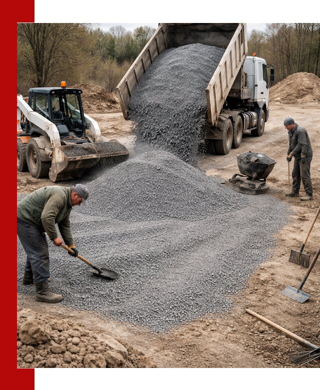 Отсев для подсыпки в Протвине — доставка и подсыпка на участок