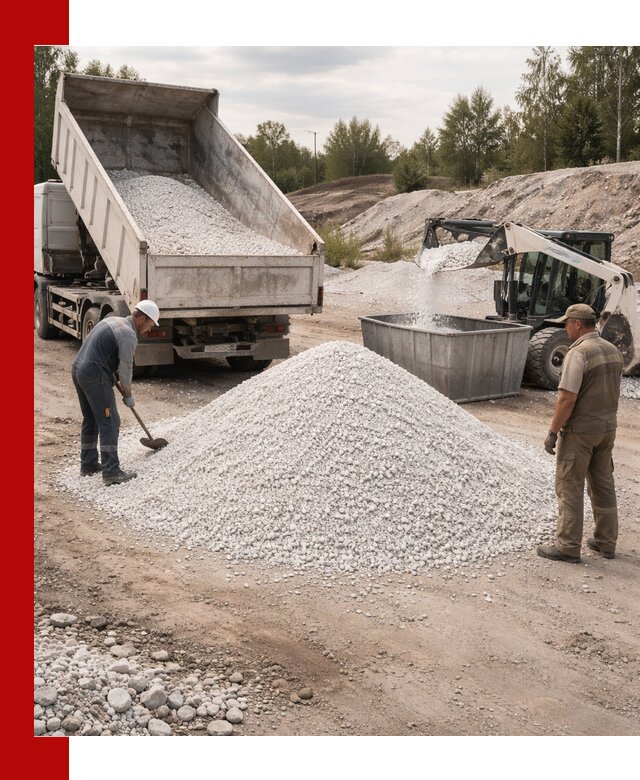 Доставка и продажа белой мраморной крошки в Протвине