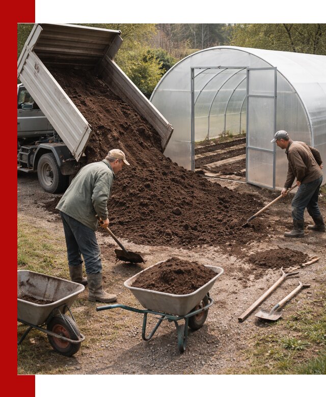 Грунт для теплицы с доставкой в Протвине — плодородный субстрат под растения