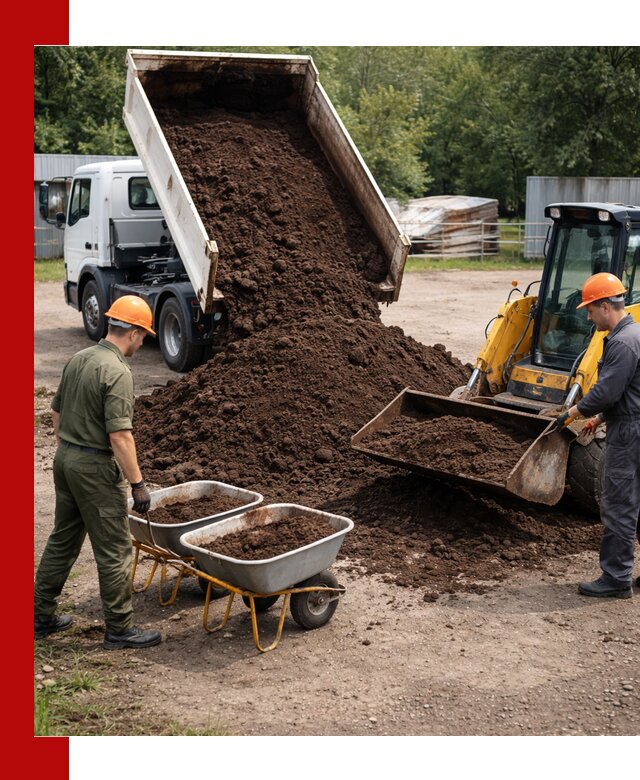 Доставка торфо-земляной смеси в Протвине для огорода и ландшафта