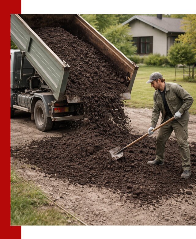 Чернозем для газона с доставкой в Протвине быстро и качественно