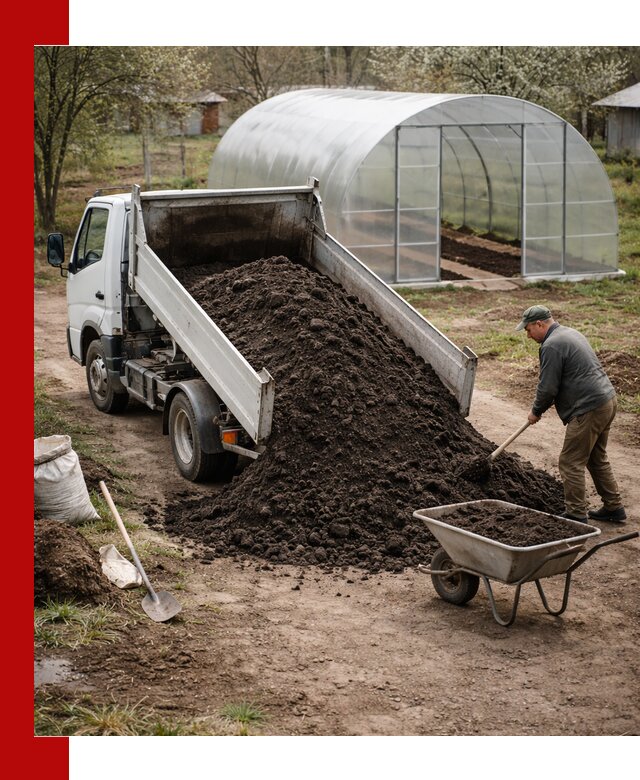 Чернозем для теплицы с доставкой в Протвине