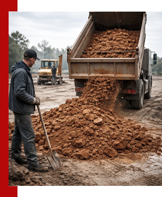 Глина для засыпки в Протвине с доставкой самосвалами
