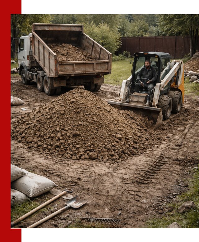 Суглинок для планировки участков в Протвине с доставкой и выгрузкой