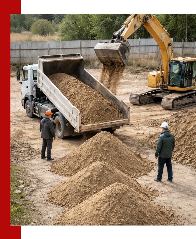 Доставка супеси вагонными и автопартиями в Протвине