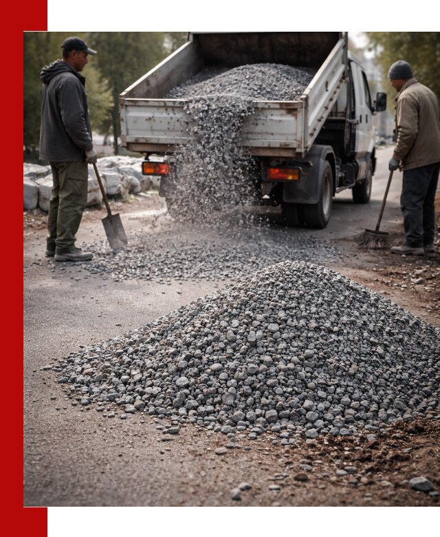 Гранитная крошка для посыпки дорог и тротуаров в Протвине