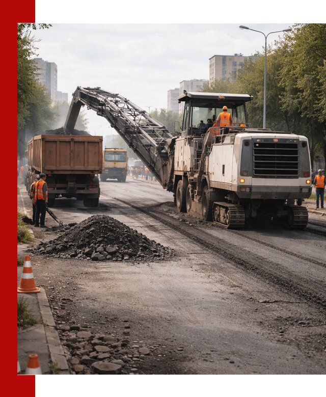 Фрезерованный асфальт в Протвине — удаление и вывоз старого покрытия