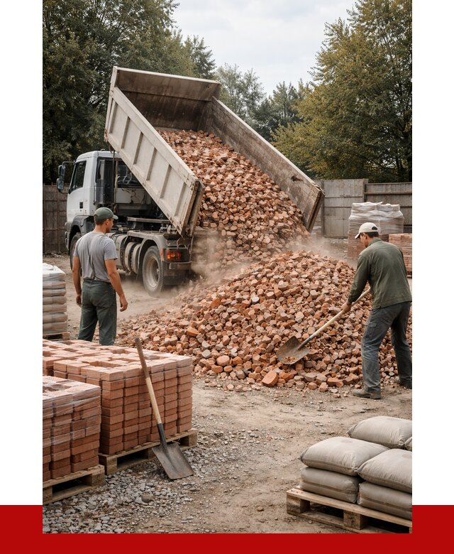 Бой кирпича в Протвине с доставкой от 4274 руб/куб | ПРОНЕРУДПрн