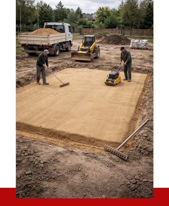 Устройство песчаной подушки в Протвине от 4579 р. ПРОНЕРУДПрн